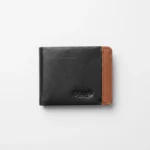 Bifold Genuine Leather Wallet — Black & Tan - Image 1