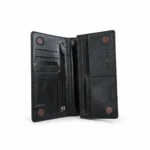 Embossed Leather Long Wallet — Classic Black - Image 4