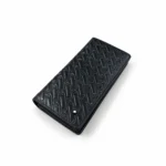 Embossed Leather Long Wallet — Classic Black - Image 5