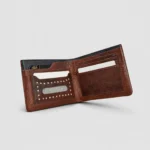 Genuine Leather Bifold Wallet — Vintage Brown - Image 2