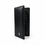 Genuine Leather Long Wallet — Black with Copper Rivets - Image 3