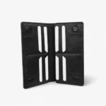 Genuine Leather Long Wallet — Black with Slip Pocket - Image 2