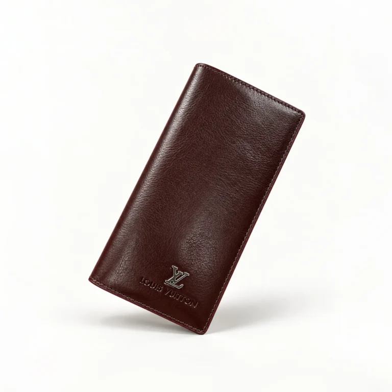 Genuine Leather Long Wallet — Coffee Tan - Image 1