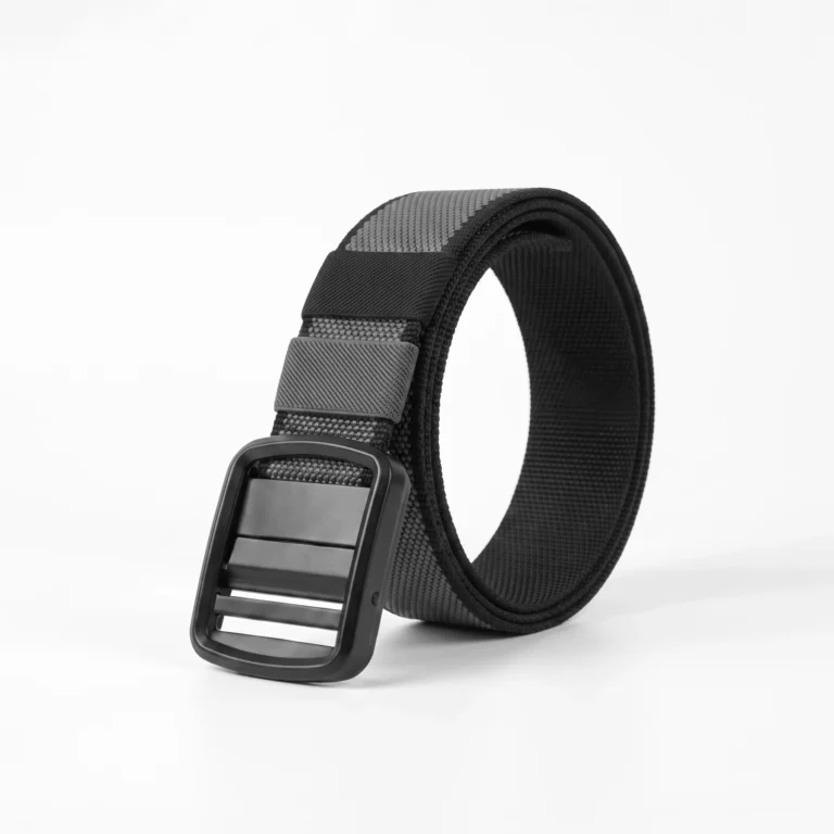 Reversible Woven Nylon Webbing Belt — Ash & Black