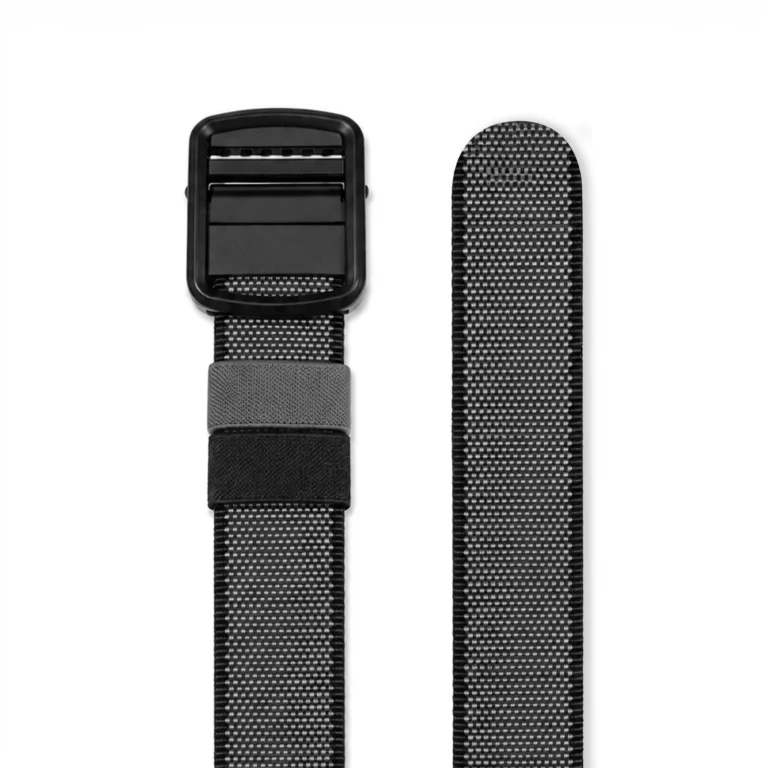 Reversible Woven Nylon Webbing Belt — Ash & Black – view 2