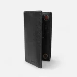 Pebble-Grain Leather Long Wallet — Black with Center Zipper - Image 3