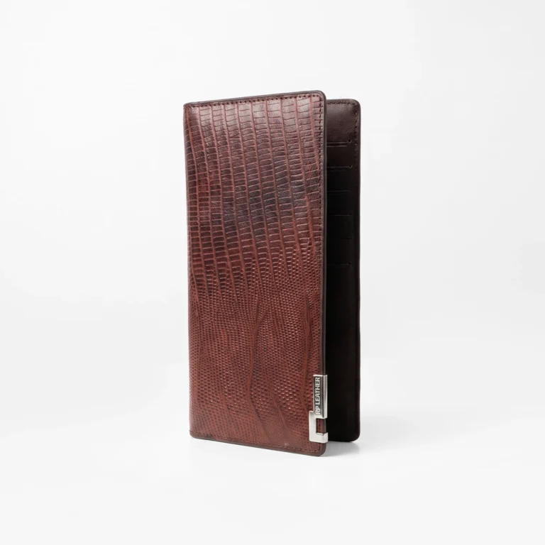 Premium Genuine Leather Long Wallet — Tan Brown - Image 1