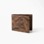 Vintage Distressed Leather Bifold Wallet — Tan Brown - Image 3