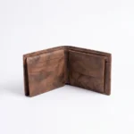 Vintage Distressed Leather Bifold Wallet — Tan Brown - Image 4